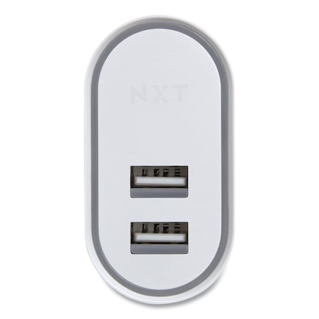 Nxt Technologies Wall Charger, Two USBA Ports, White NX59494-CC